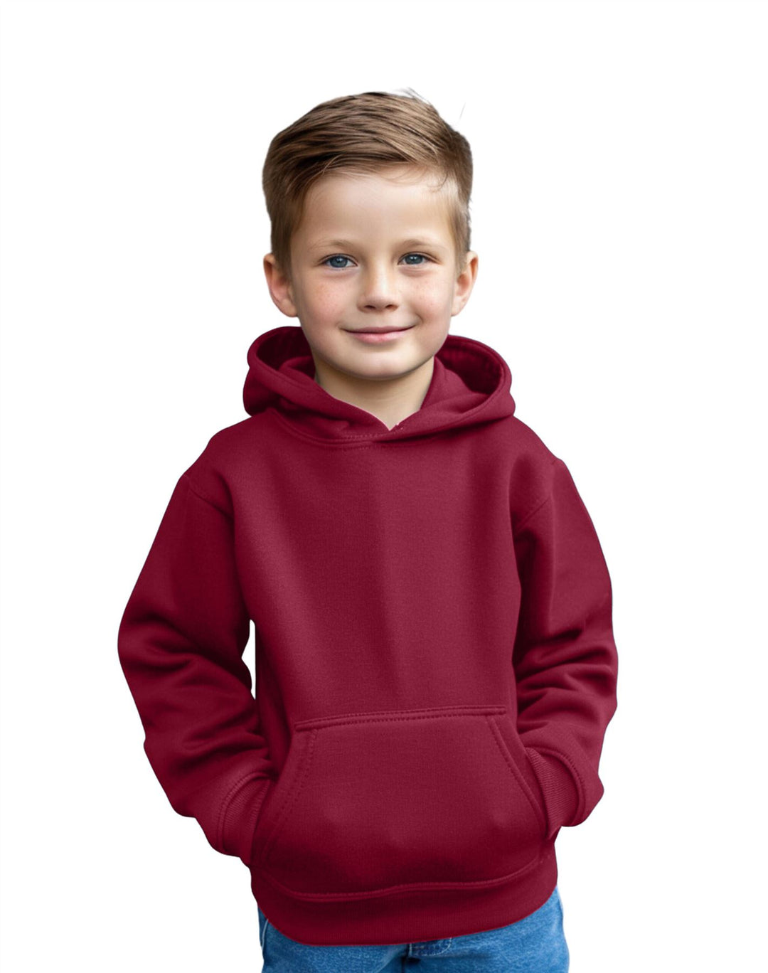Kids Plain Pullover Hoodie Age 3-13 Years