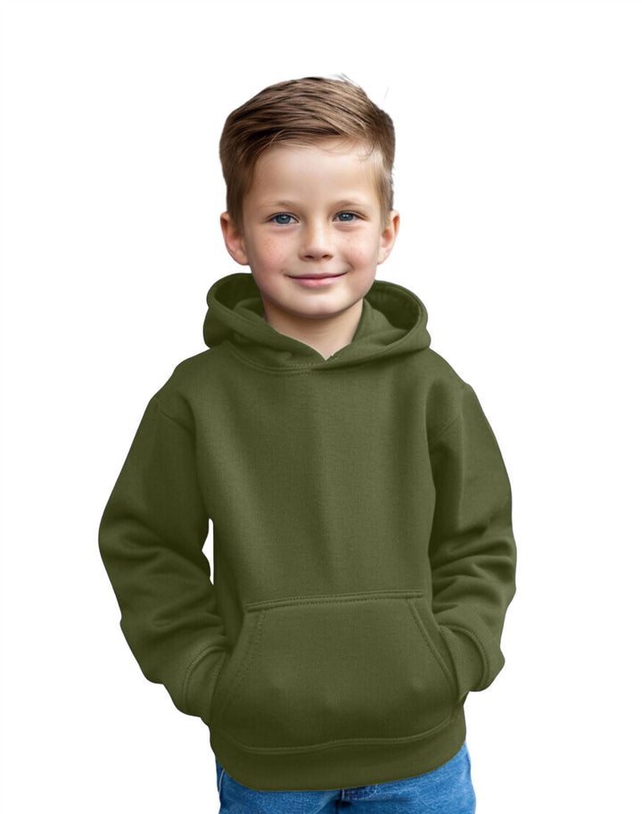 Kids Plain Pullover Hoodie Age 3-13 Years