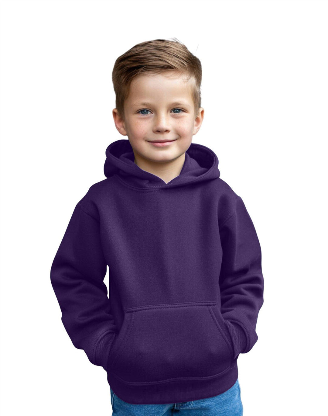 Kids Plain Pullover Hoodie Age 3-13 Years