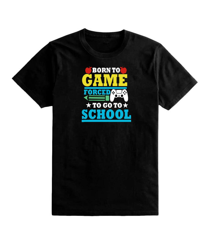 Kids Born To Game Boys Girls T Shirt Tee Top New Gifts Presents Age 5-13 Years