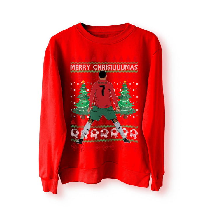 CR7 Merry Chrisiuuumas Christmas Jumper, Sweater, Sweatshirt, Adults Ronaldo Siu Portugal Football World Cup