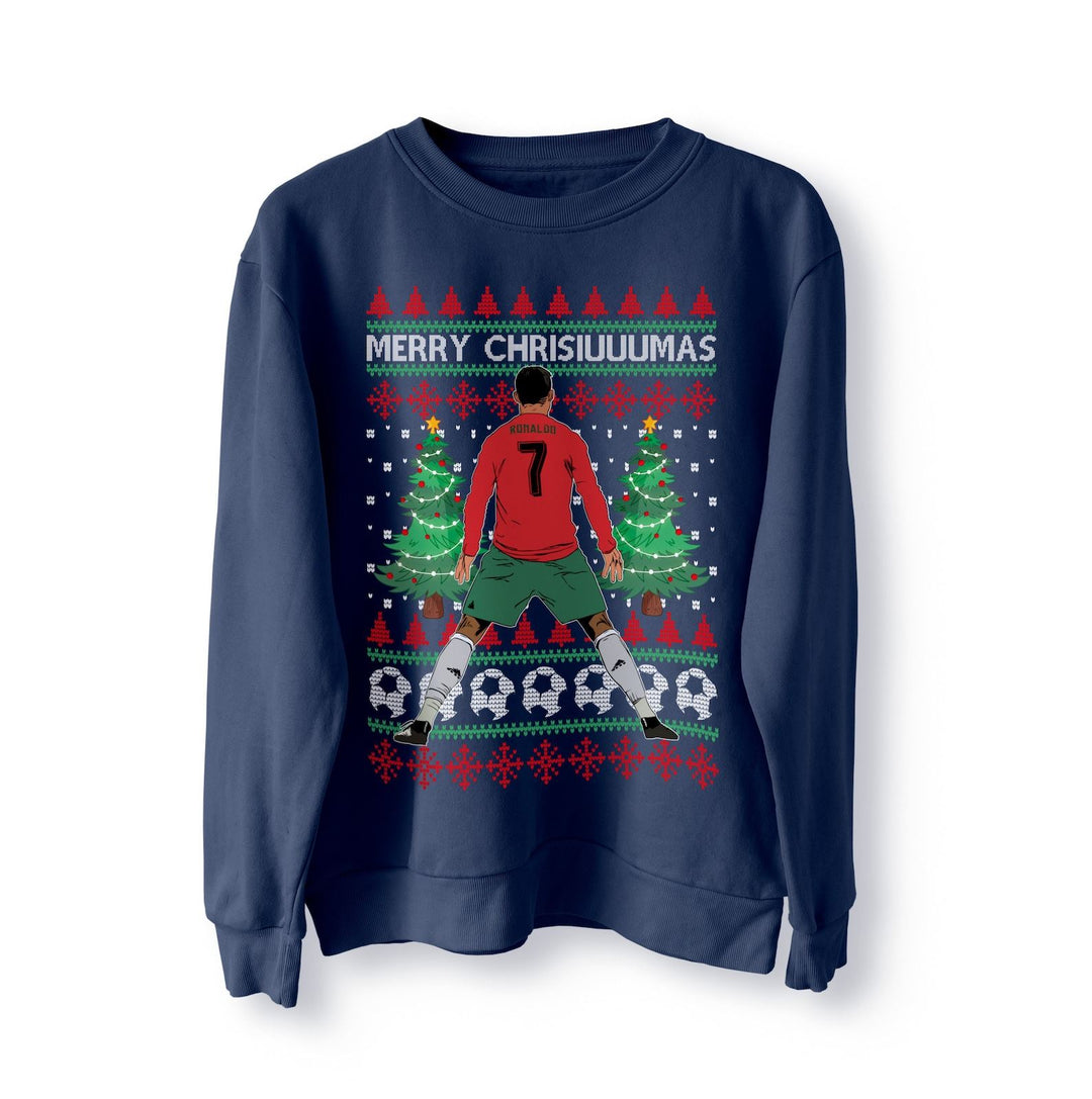 CR7 Merry Chrisiuuumas Christmas Jumper, Sweater, Sweatshirt, Adults Ronaldo Siu Portugal Football World Cup