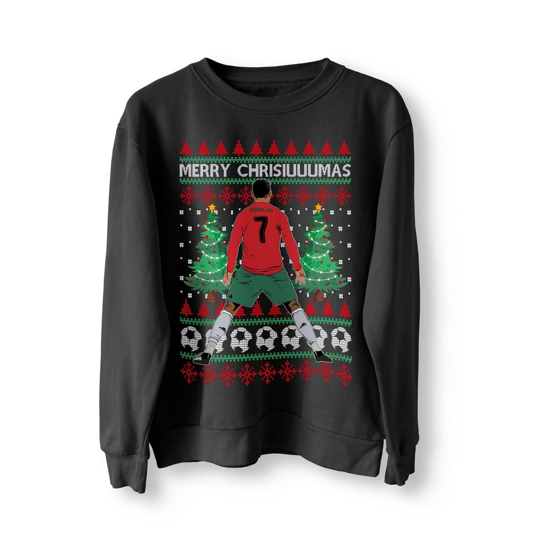 CR7 Merry Chrisiuuumas Christmas Jumper, Sweater, Sweatshirt, Adults Ronaldo Siu Portugal Football World Cup