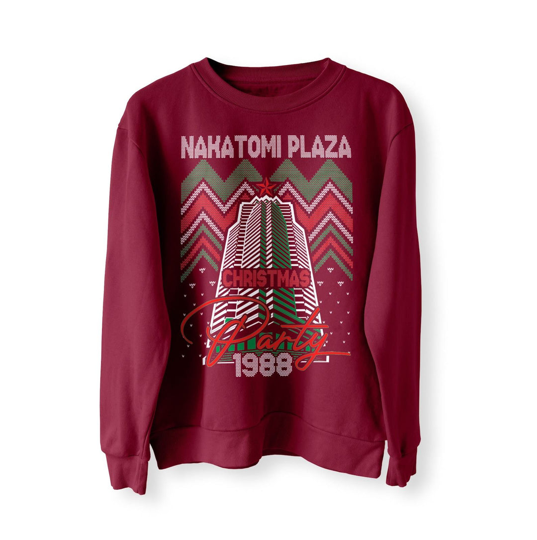 Nakatomi Plaza Party 1988 Christmas Jumper, Ugly Sweater, Christmas Sweatshirt, Xmas Funny 80's Die Movie Bruce, Retro Christmas Jumper