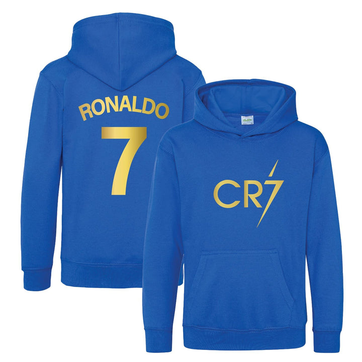 Kids Ronaldo Inspired Soccer Hoodie Jumper footy merch Jumper Messi Merch Messi Boys Girls Gift Top Tee 5-13yrs Number 7 #7