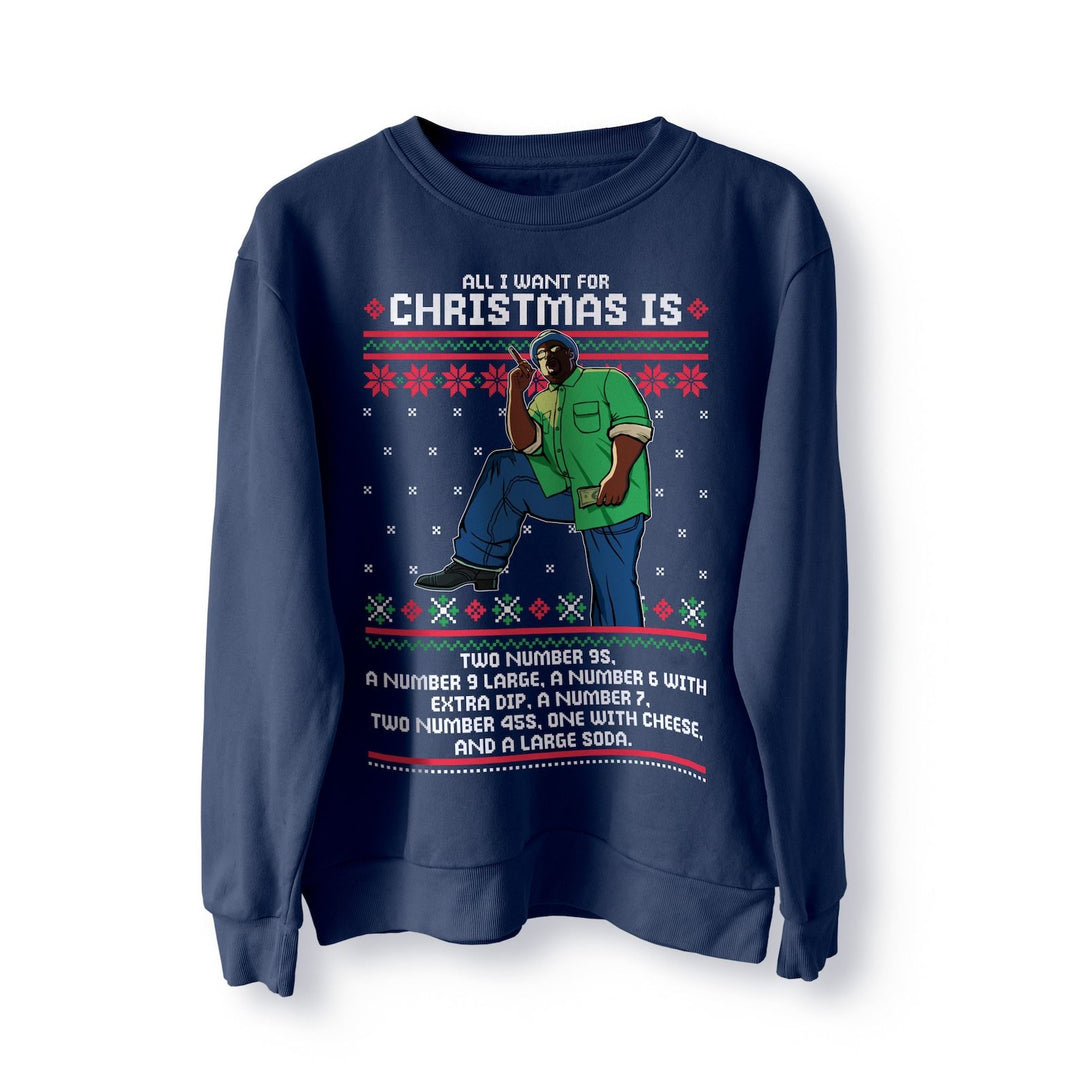 Big Smoke Funny Christmas Jumper, All I Want for Xmas Sweater, Sweatshirt, Christmas Gamer Sweatshirt, GTA San Andreas