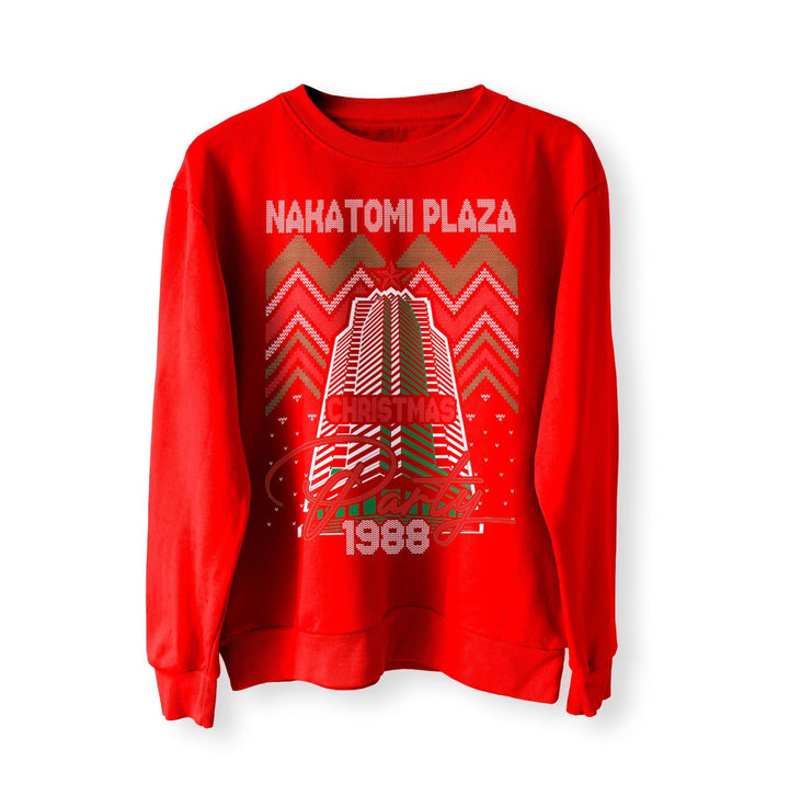 Nakatomi Plaza Party 1988 Christmas Jumper, Ugly Sweater, Christmas Sweatshirt, Xmas Funny 80's Die Movie Bruce, Retro Christmas Jumper