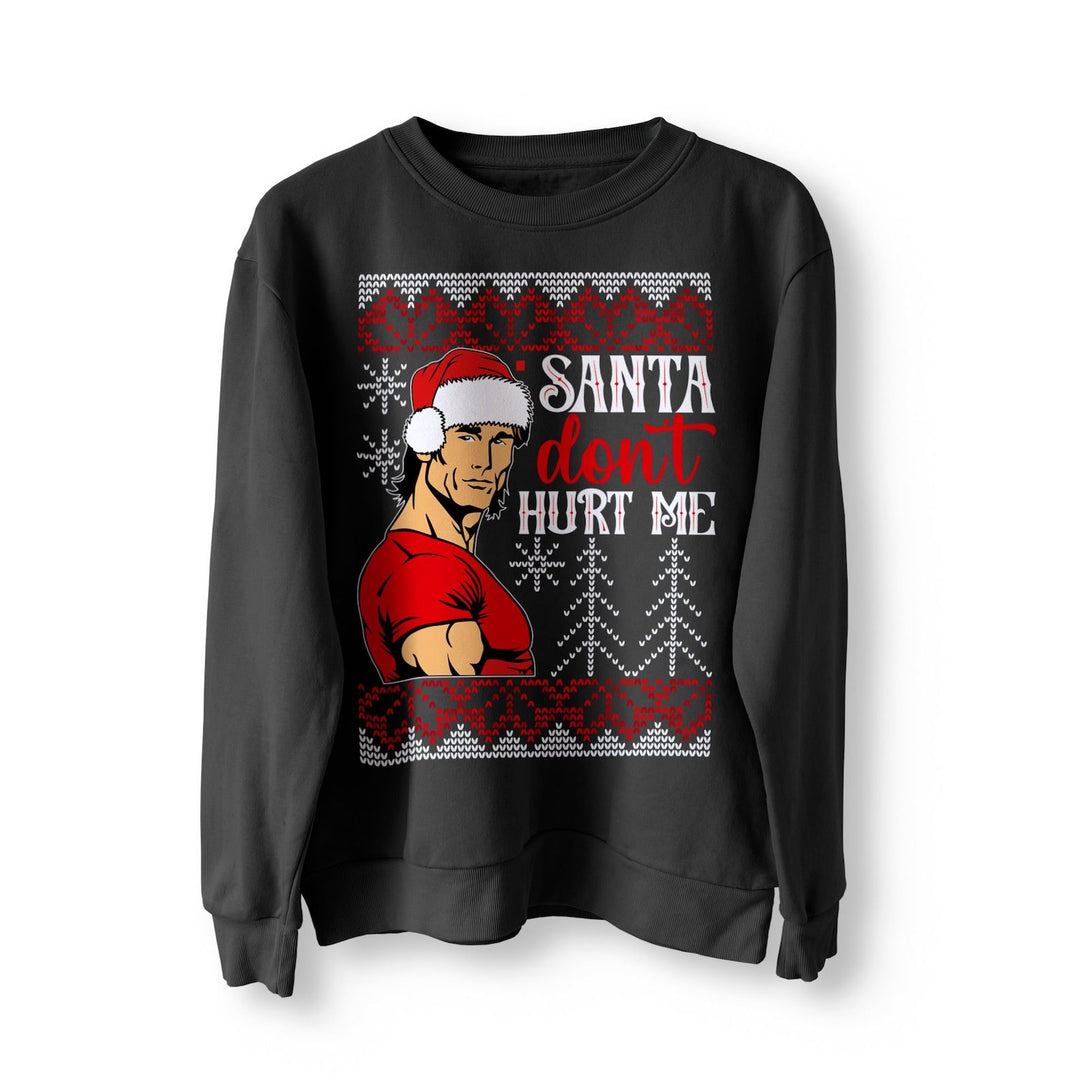 Mike Ohearn Funny Meme Christmas Jumper Sweater Santa Baby Don't Hurt Me Gift, Muscle sweatshirt XMAS For Gym Rats Funny Pump Cover For Men