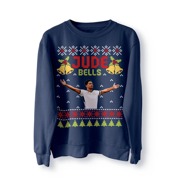 Jude Bellingham Jude Bells Funny Football Christmas Jumper, Sweater, Sweatshirt, Adults Real Madrid England Football Fan World Cup