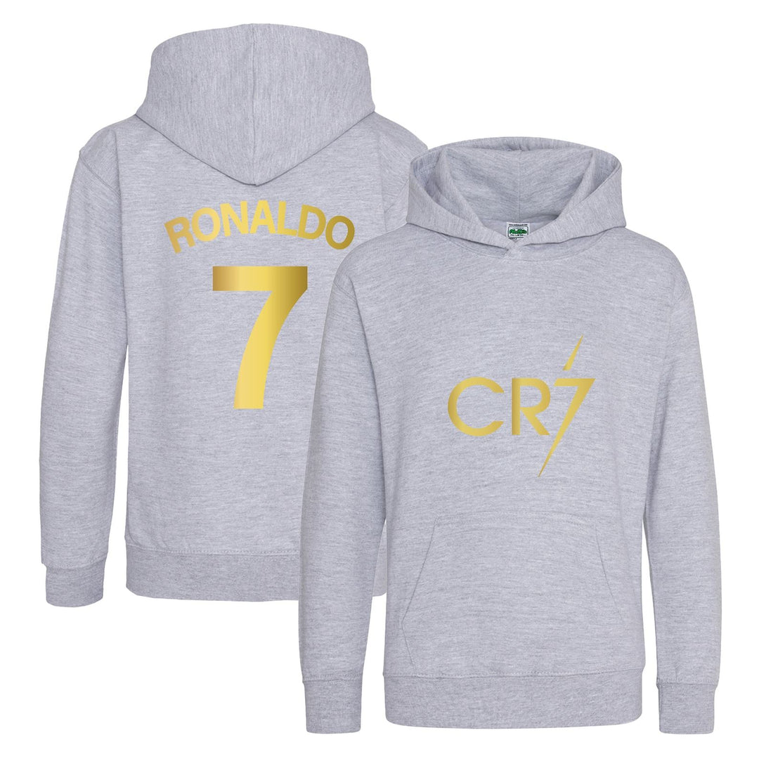 Kids Ronaldo Inspired Soccer Hoodie Jumper footy merch Jumper Messi Merch Messi Boys Girls Gift Top Tee 5-13yrs Number 7 #7