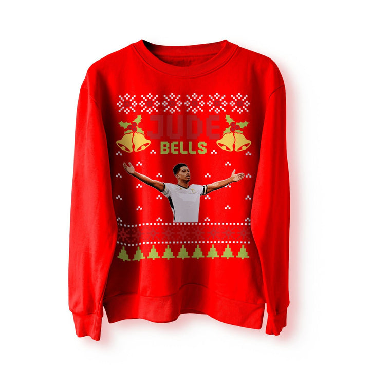 Jude Bellingham Jude Bells Funny Football Christmas Jumper, Sweater, Sweatshirt, Adults Real Madrid England Football Fan World Cup