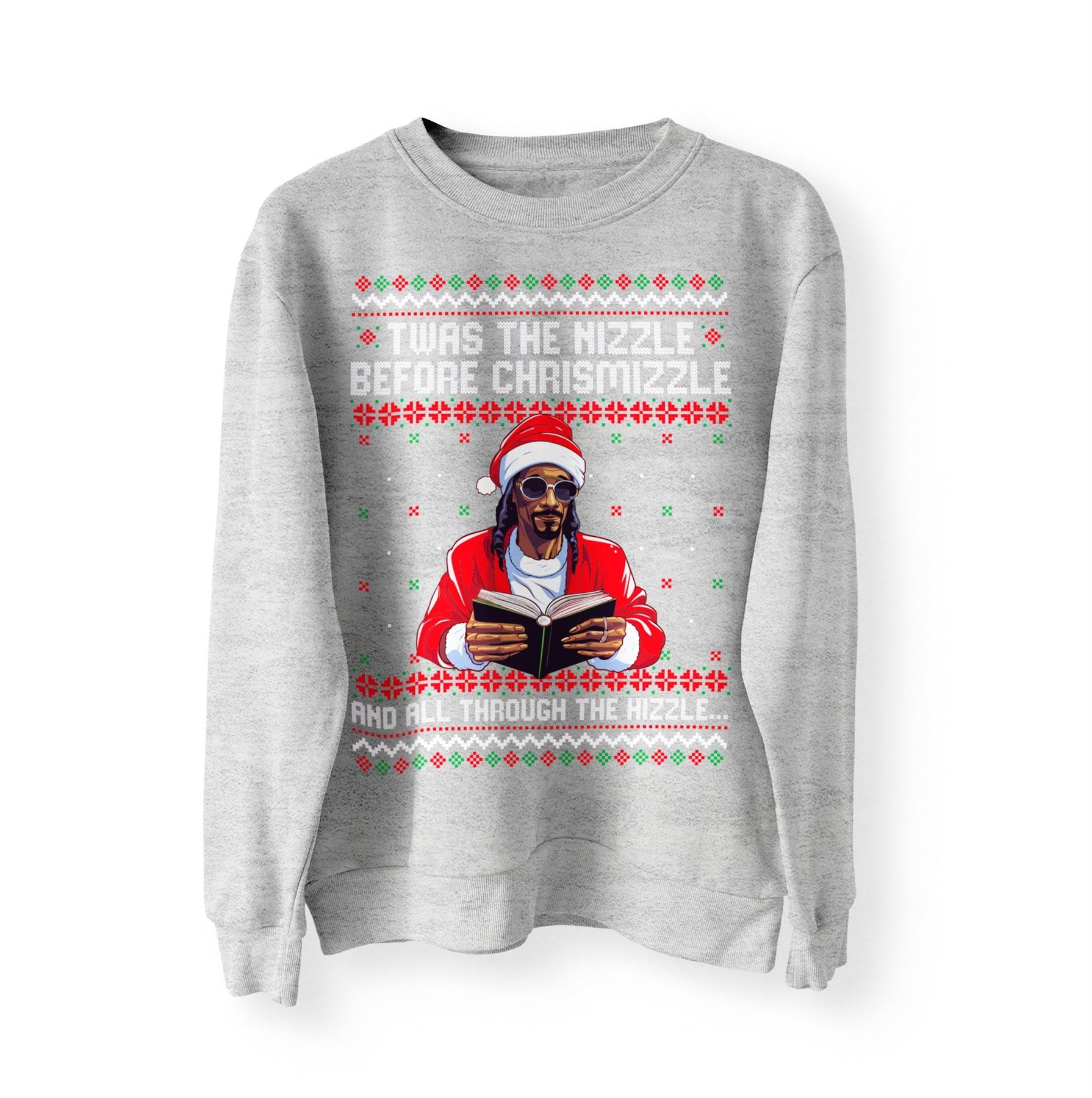 Funny Rapper Christmas Jumper Ugly Christmas Sweater Funny Christmas Black Macaw