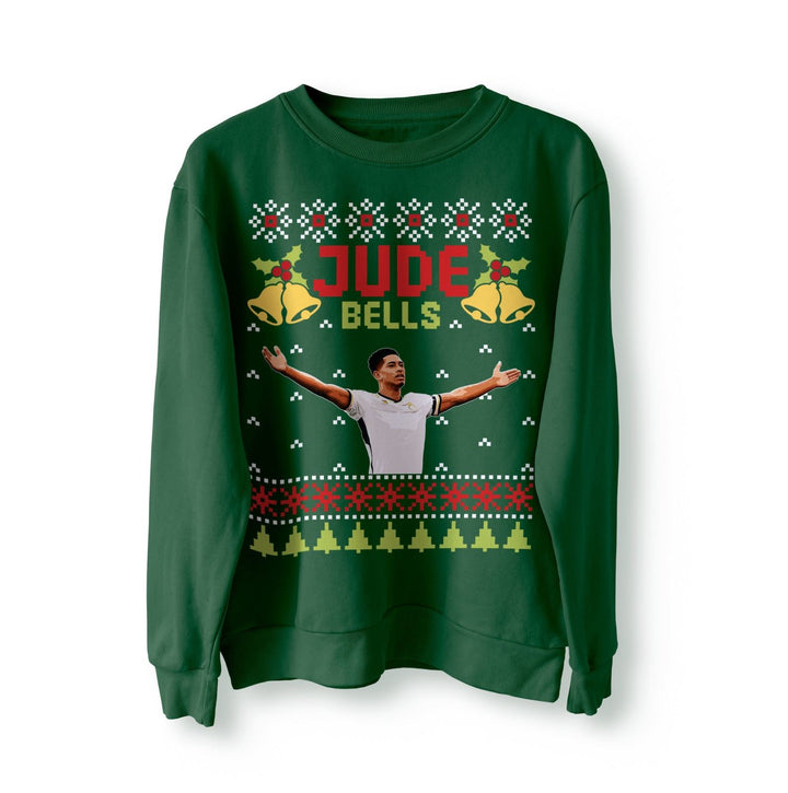 Jude Bellingham Jude Bells Funny Football Christmas Jumper, Sweater, Sweatshirt, Adults Real Madrid England Football Fan World Cup