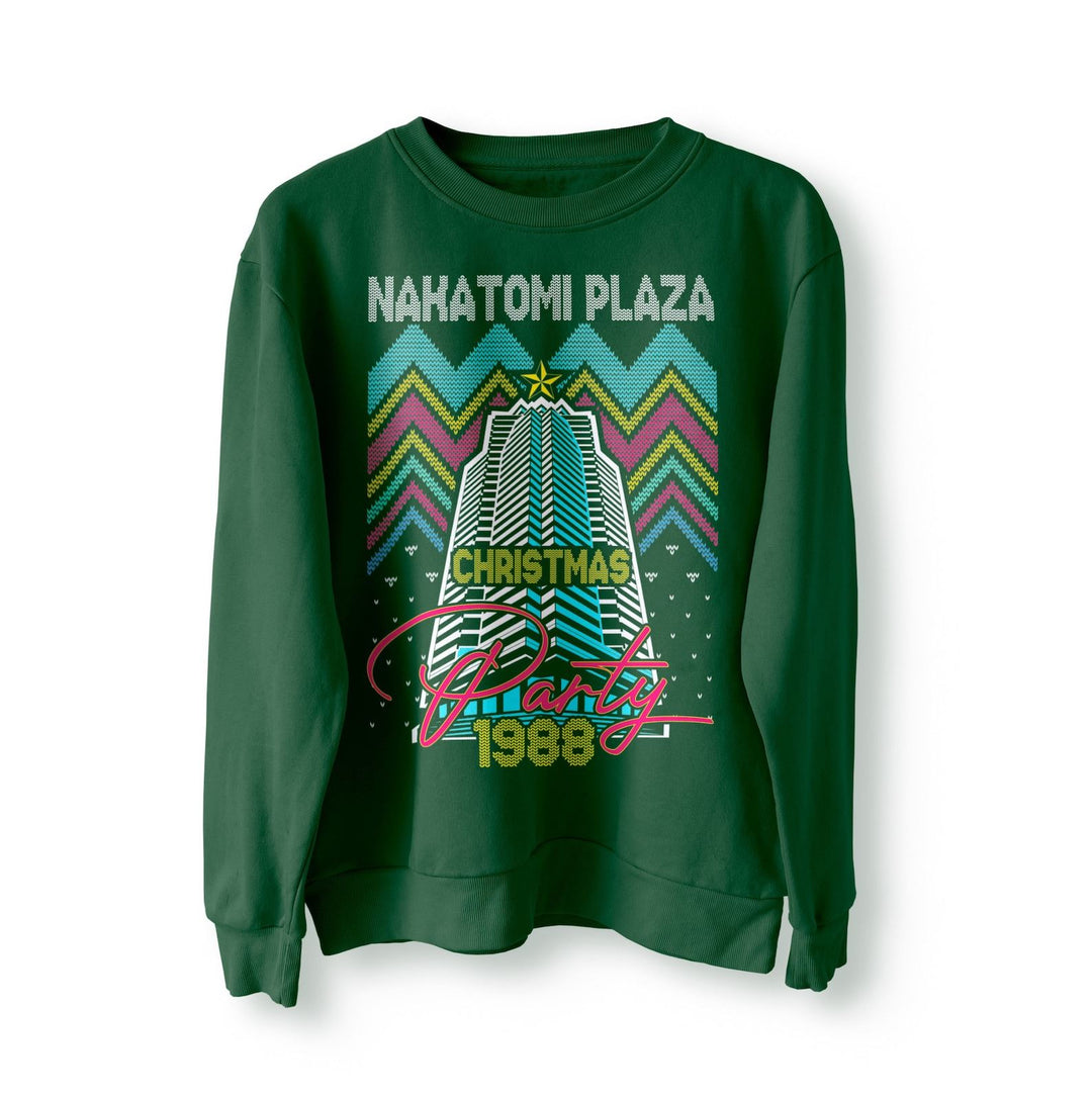 Nakatomi Plaza Party 1988 Christmas Jumper, Ugly Sweater, Christmas Sweatshirt, Xmas Funny 80's Die Movie Bruce