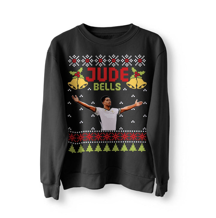 Jude Bellingham Jude Bells Funny Football Christmas Jumper, Sweater, Sweatshirt, Adults Real Madrid England Football Fan World Cup