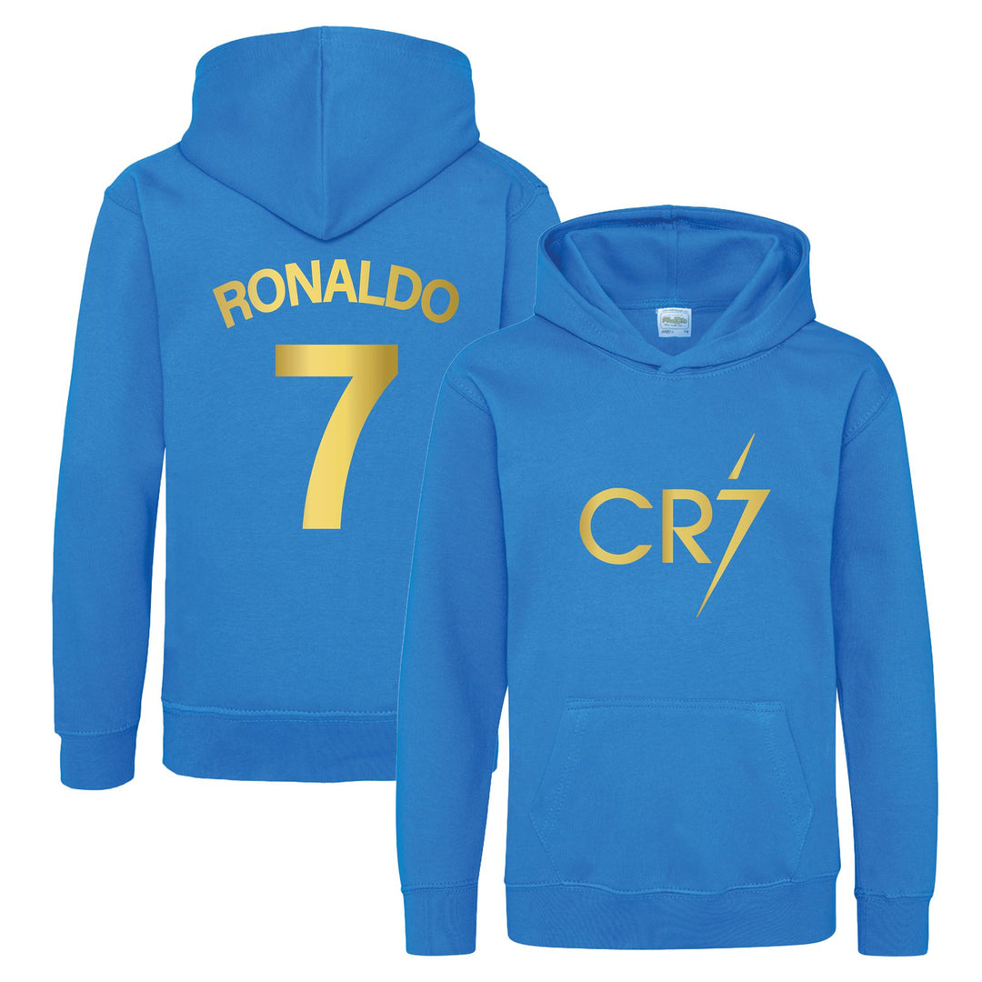 Kids Ronaldo Inspired Soccer Hoodie Jumper footy merch Jumper Messi Merch Messi Boys Girls Gift Top Tee 5-13yrs Number 7 #7