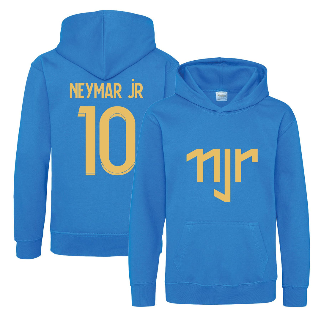 Kids Neymar Jr Inspired Soccer Hoodie Jumper footy merch Jumper Neymar Jr Merch Boys Girls Gift Top Tee 5-13yrs Number 10 # 10