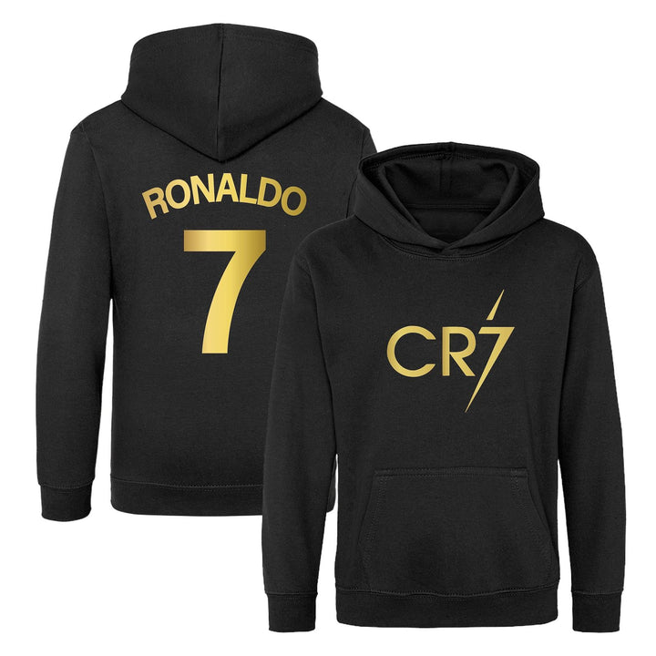 Kids Ronaldo Inspired Soccer Hoodie Jumper footy merch Jumper Messi Merch Messi Boys Girls Gift Top Tee 5-13yrs Number 7 #7