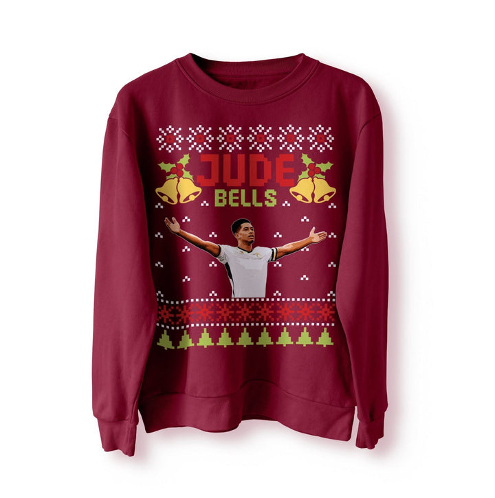 Jude Bellingham Jude Bells Funny Football Christmas Jumper, Sweater, Sweatshirt, Adults Real Madrid England Football Fan World Cup