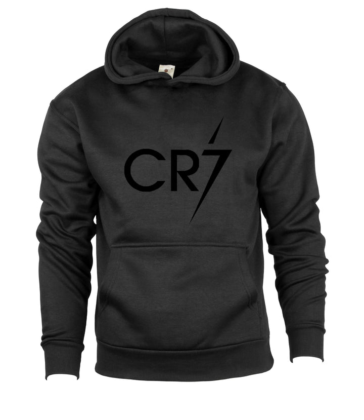 CR7 Hoodie Boys Ronaldo Football Gift Kids Black Print Cristiano Hoody 5-13 Yrs