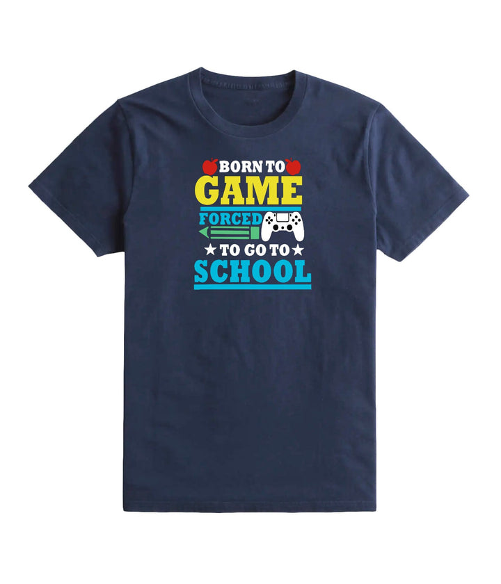 Kids Born To Game Boys Girls T Shirt Tee Top New Gifts Presents Age 5-13 Years