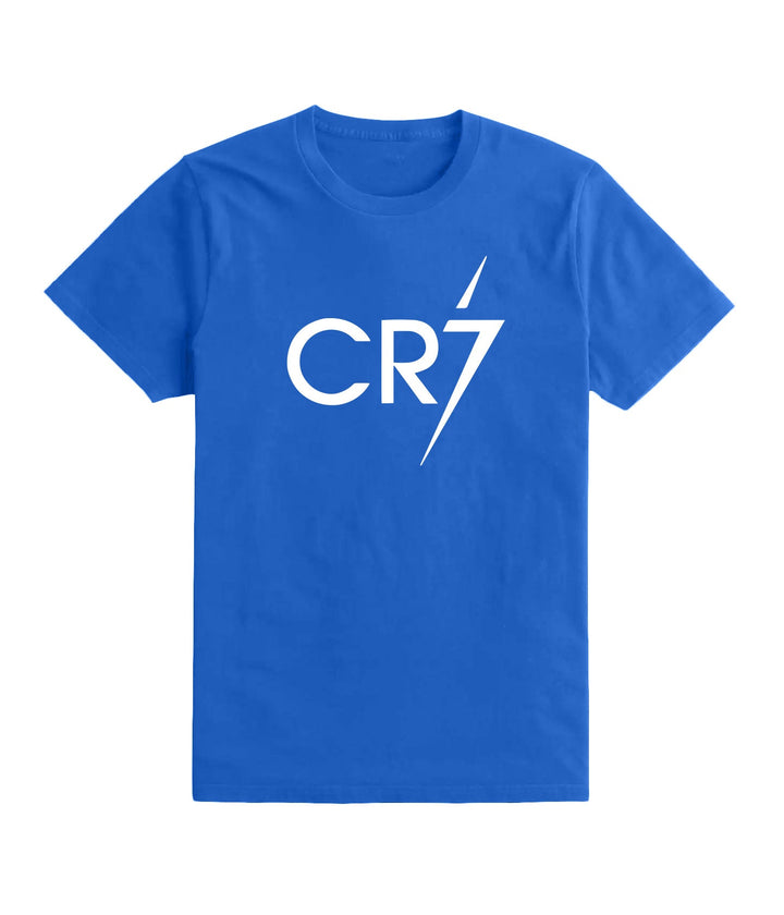 CR7 T Shirt Cristiano Ronaldo Soccer Gift Kids White Print Football Top Tee