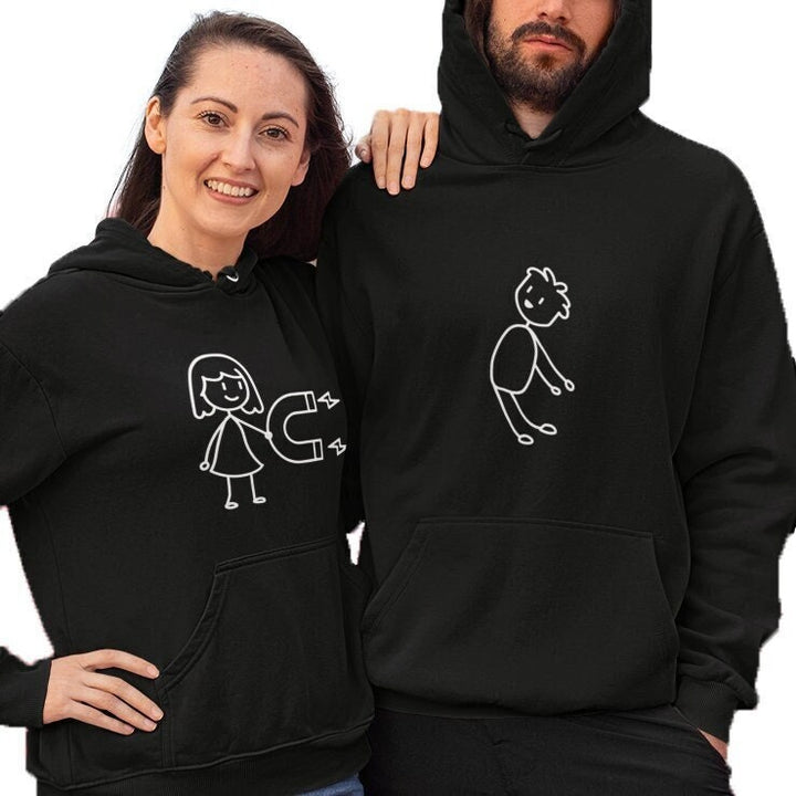 Funny Couple Magnet Matching Valentines Day Hoodies, Magnet Heart hoodies, Funny Shirt For Husband, Funny Shirt For Wife