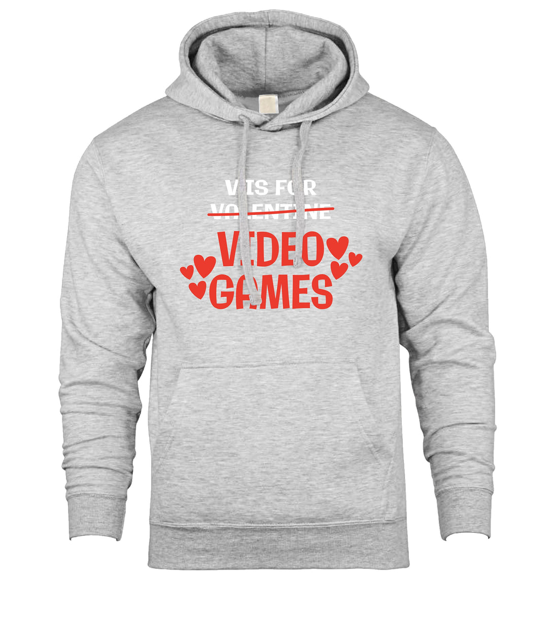 Funny Adult Valentine's Day Hoodie V Is For Video Games Hoodie Valentines For Him Gift