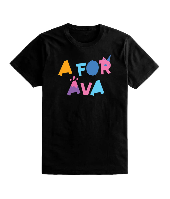 Kids Personalised A for Adley T-Shirts, Cute Custom Name Tee Top, Gift Ideas