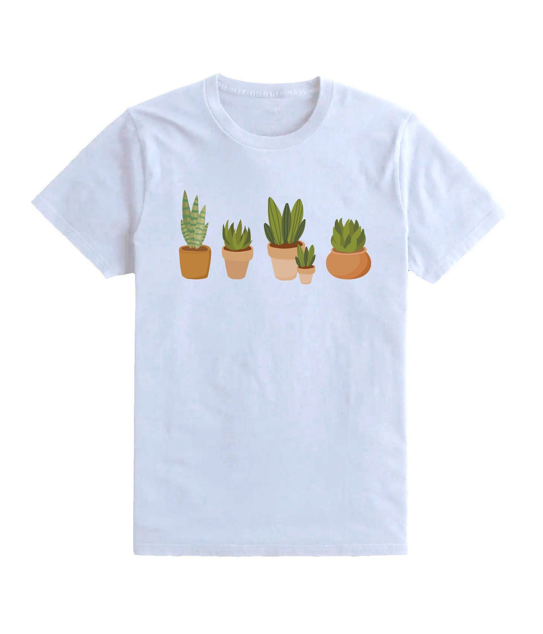 Minimalist Plant Pots T-Shirt, Gift for Her, Women Trendy Tshirt, Nature Tee, Floral Tee, Gardener Botanical Shirt