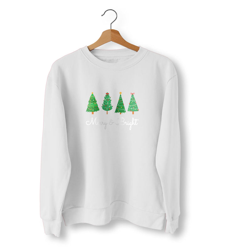 Merry and Bright Sweatshirt,Christmas Tree Sweater, Merry Christmas Jumper, Family Christmas Sweater, Holiday Crewneck