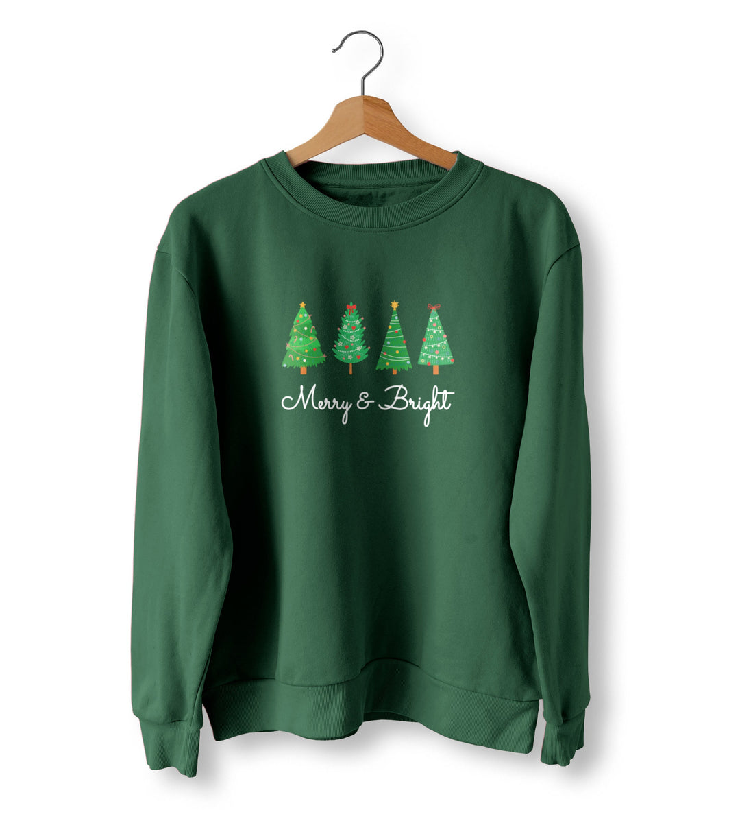 Merry and Bright Sweatshirt,Christmas Tree Sweater, Merry Christmas Jumper, Family Christmas Sweater, Holiday Crewneck