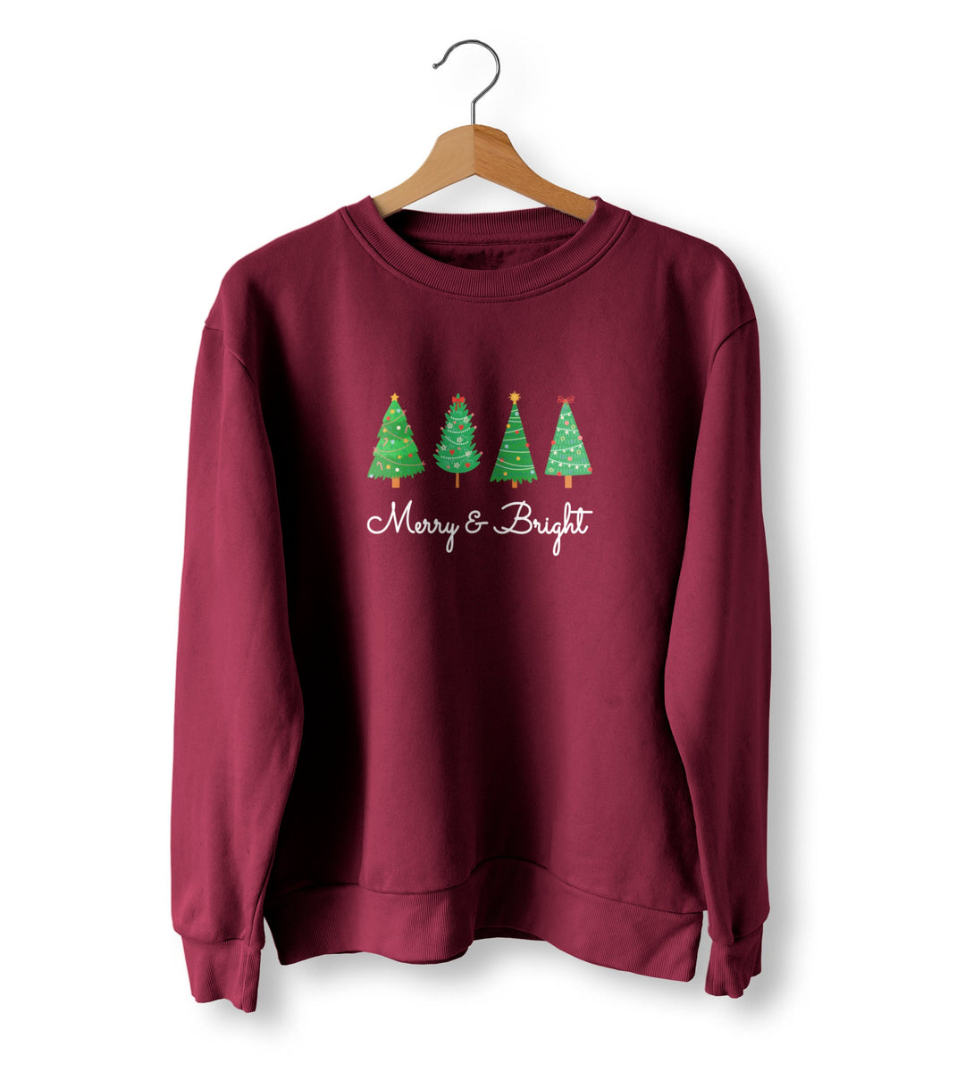 Merry and Bright Sweatshirt,Christmas Tree Sweater, Merry Christmas Jumper, Family Christmas Sweater, Holiday Crewneck