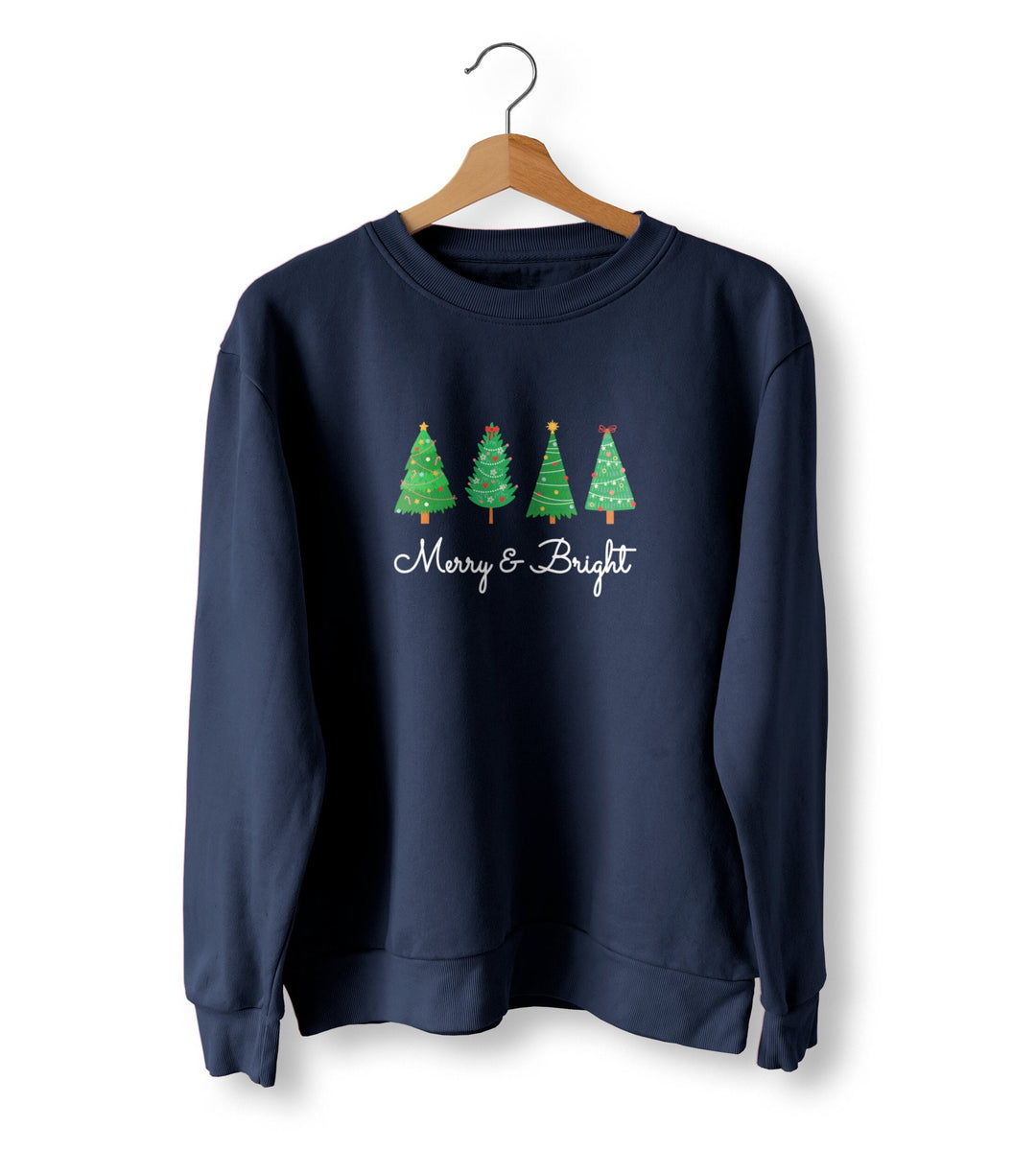 Merry and Bright Sweatshirt,Christmas Tree Sweater, Merry Christmas Jumper, Family Christmas Sweater, Holiday Crewneck