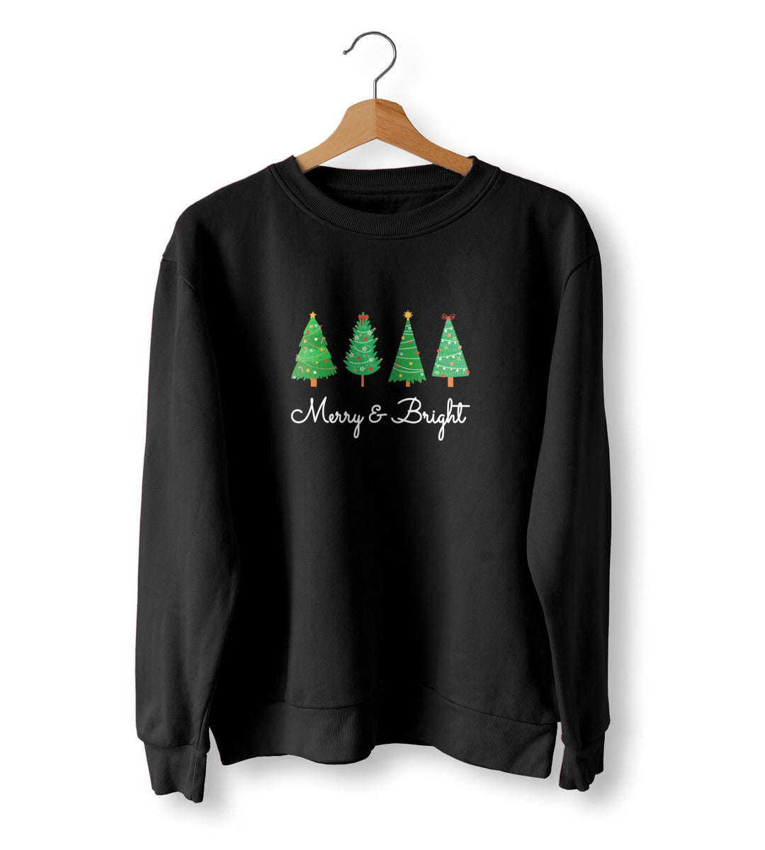 Merry and Bright Sweatshirt,Christmas Tree Sweater, Merry Christmas Jumper, Family Christmas Sweater, Holiday Crewneck