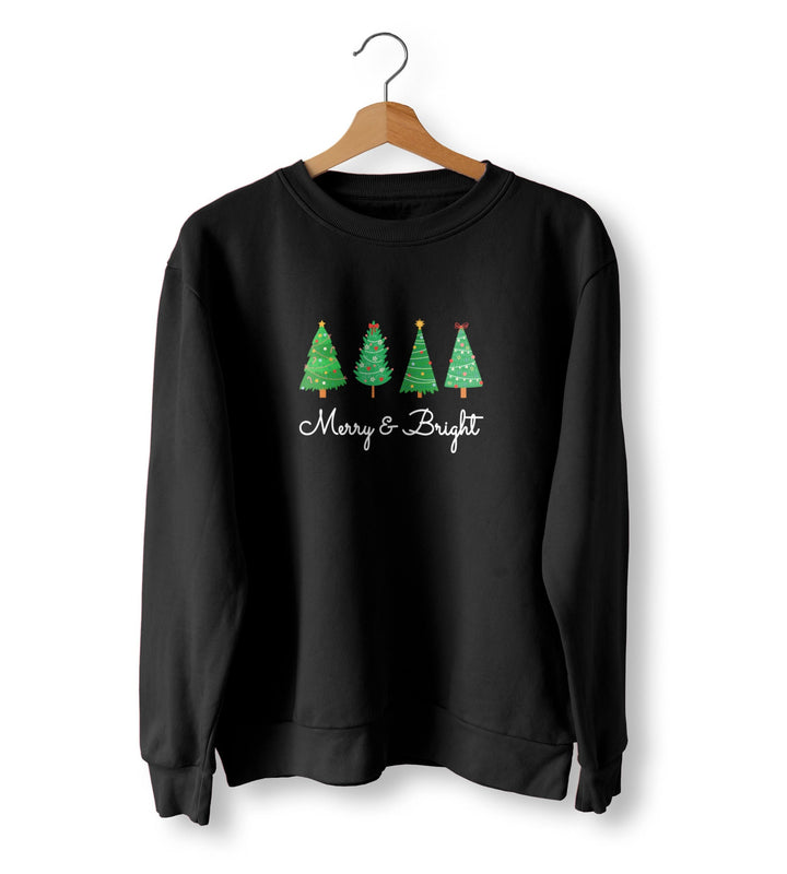 Merry and Bright Sweatshirt,Christmas Tree Sweater, Merry Christmas Jumper, Family Christmas Sweater, Holiday Crewneck