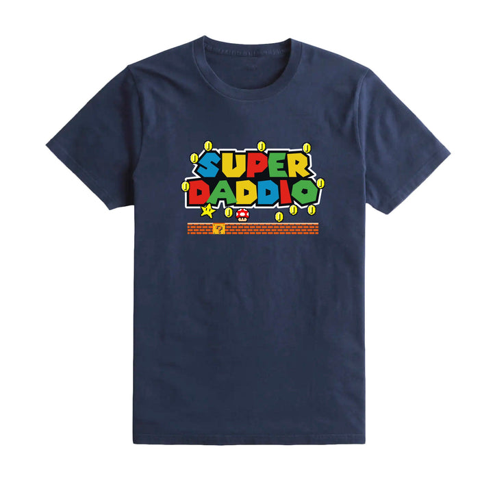 Super Daddio Father's Day T-shirt, Funny Gamer Dad Graphic Tee, Fun Novelty T-shirts, Father's Day Gift Ideas