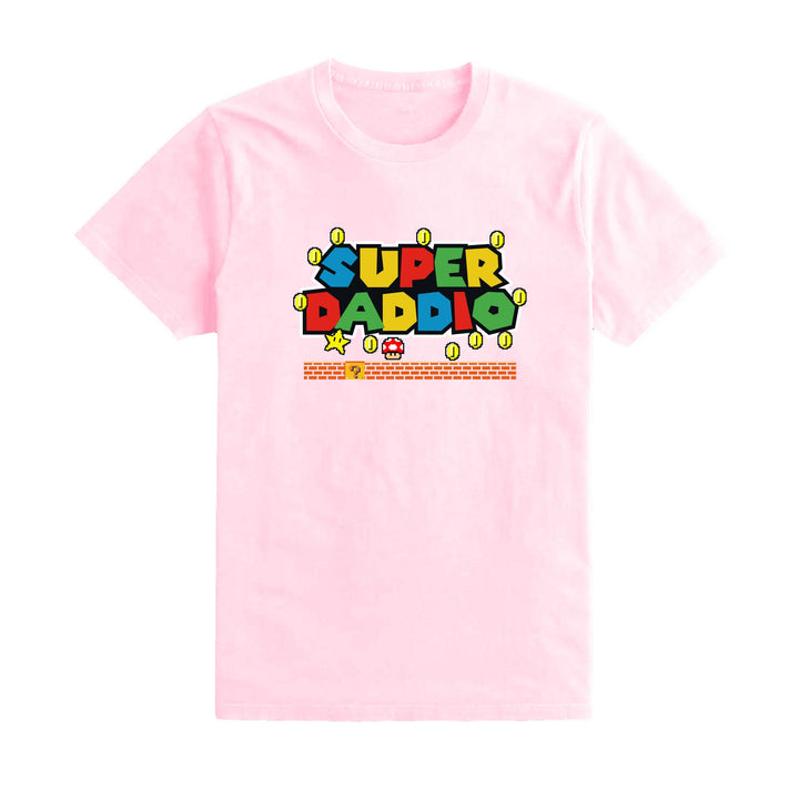 Super Daddio Father's Day T-shirt, Funny Gamer Dad Graphic Tee, Fun Novelty T-shirts, Father's Day Gift Ideas