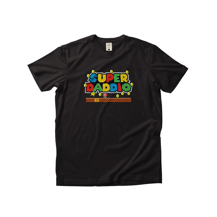 Father's Day T-shirt, Super Daddio Gamer Dad Tee, Fun Gift Novelty T-shirts for Dad