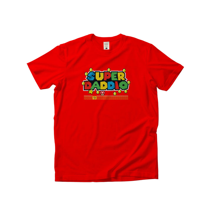 Father's Day T-shirt, Super Daddio Gamer Dad Tee, Fun Gift Novelty T-shirts for Dad